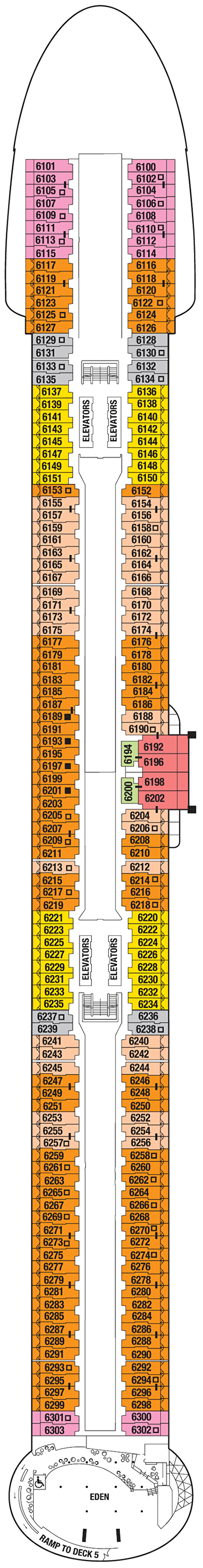 Deck 6 deck plan