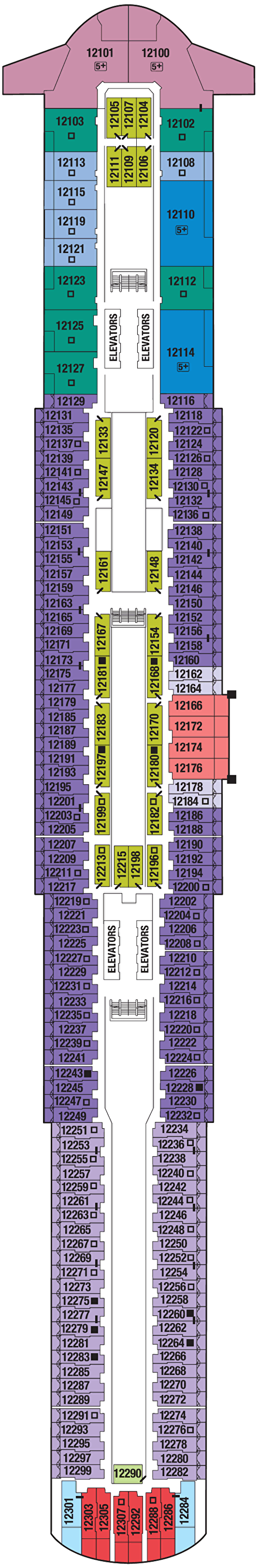 Deck 12 deck plan