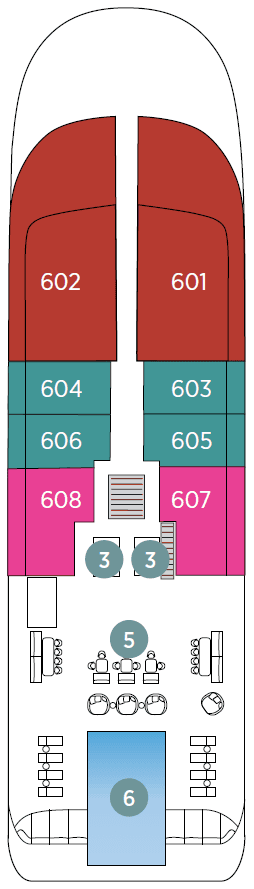 Deck 6 Pool deck plan