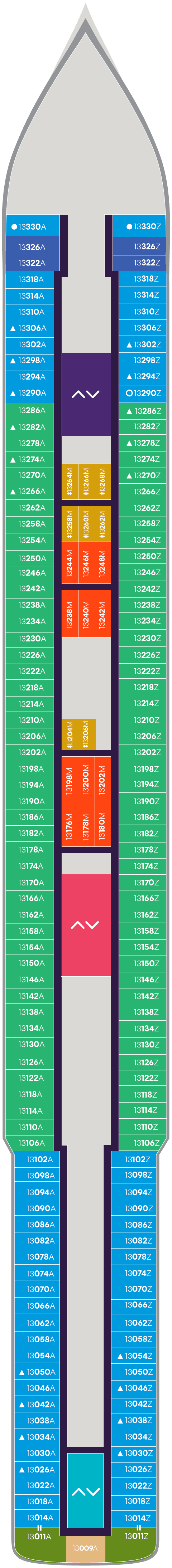 Deck 13 deck plan