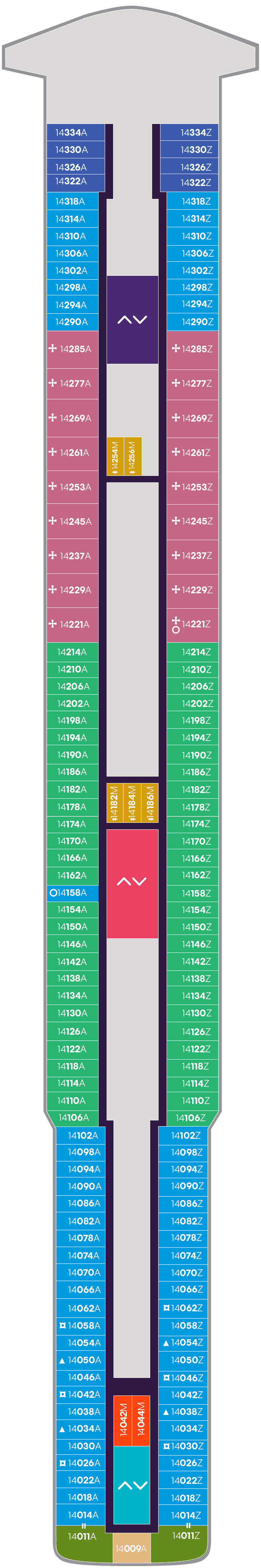 Deck 14 deck plan