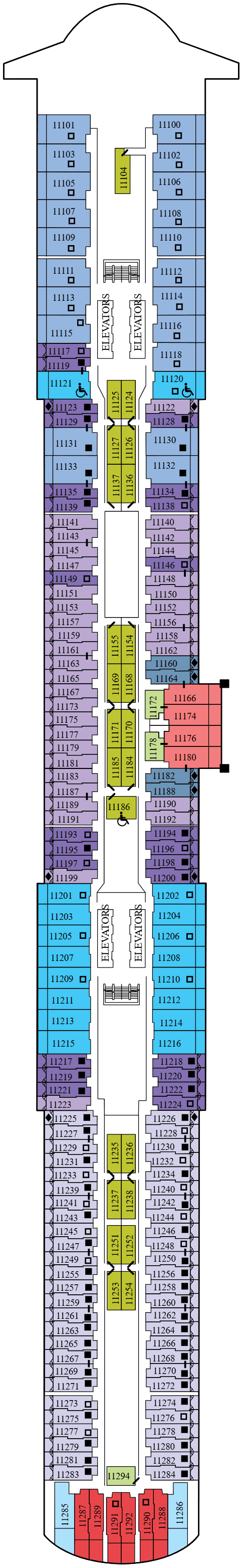 Deck 11 deck plan