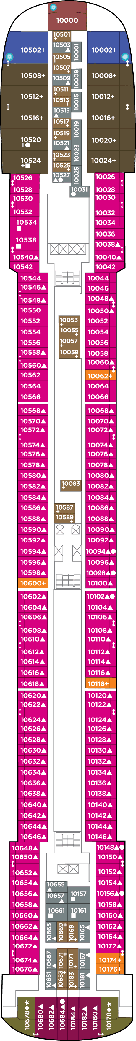 Deck 10 deck plan