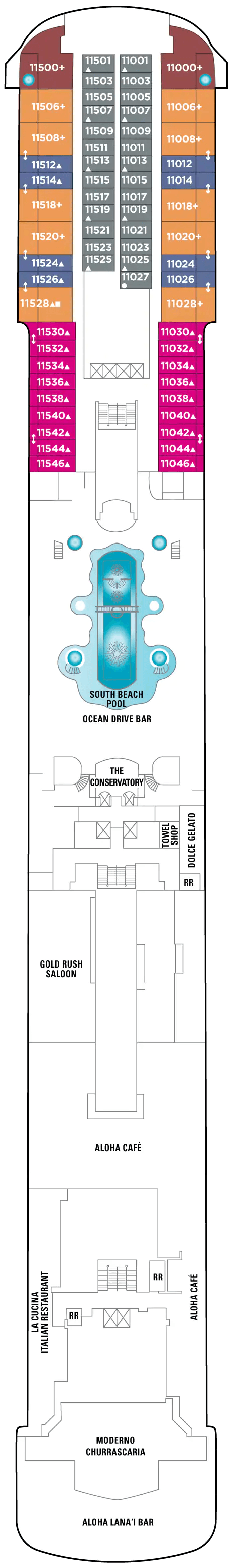 Deck 11 deck plan