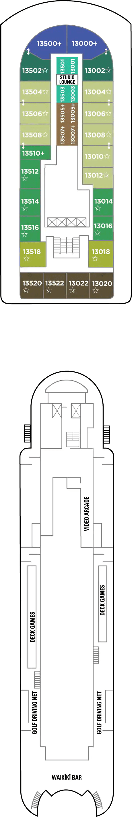 Deck 13 deck plan