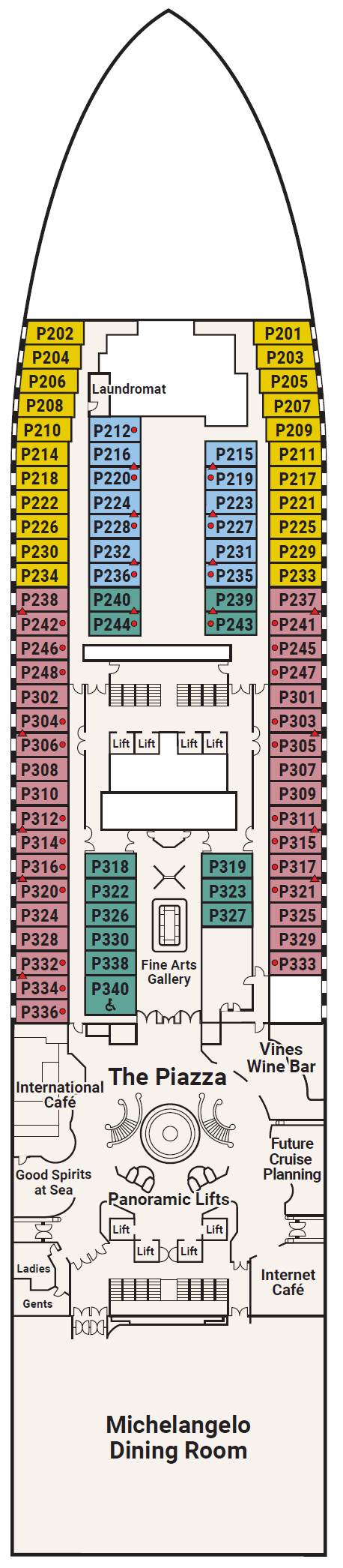 Deck 5 - Plaza deck plan