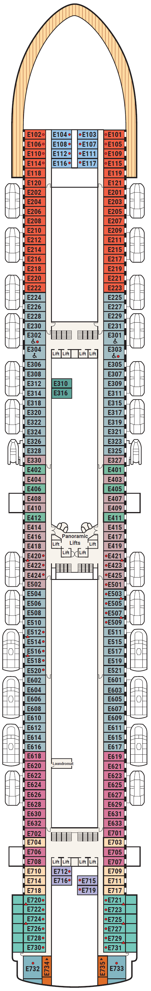 Deck 8 - Emerald deck plan