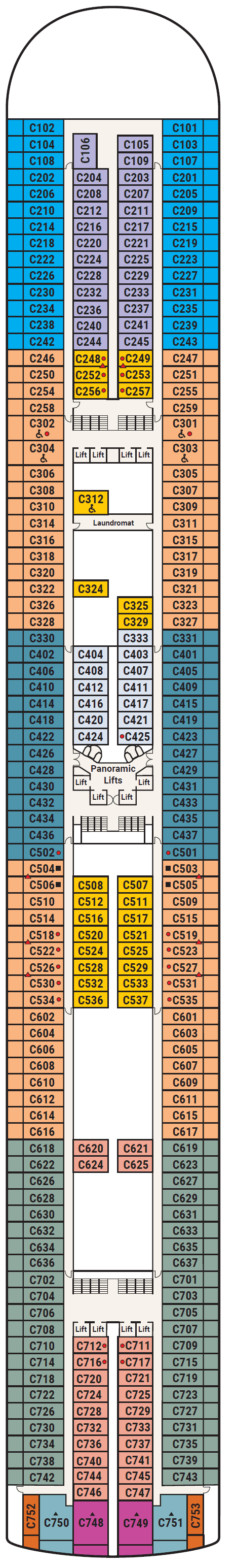Deck 10 - Caribe deck plan