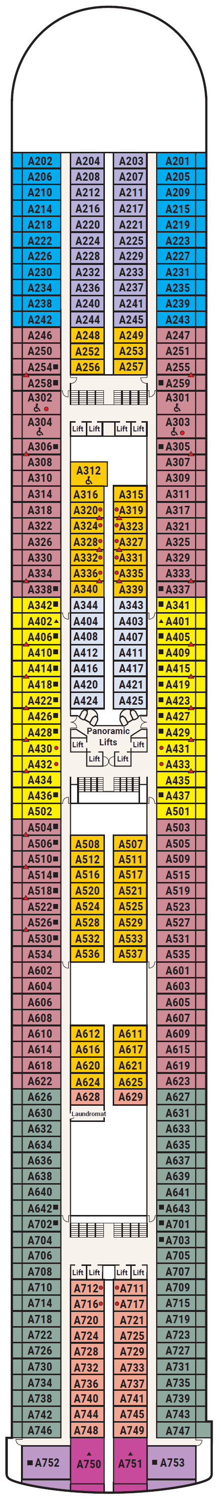 Deck 12 - Aloha deck plan