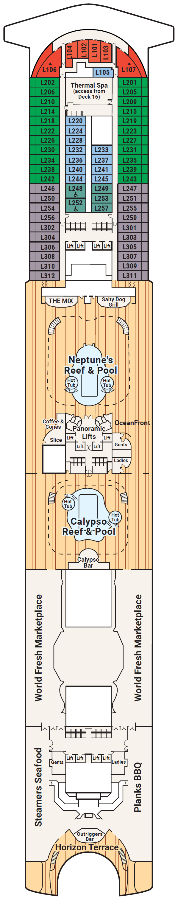 Deck 15 - Lido deck plan