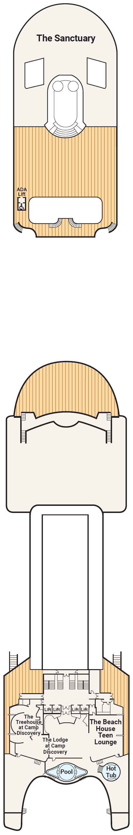 Deck 17 - Sports deck plan