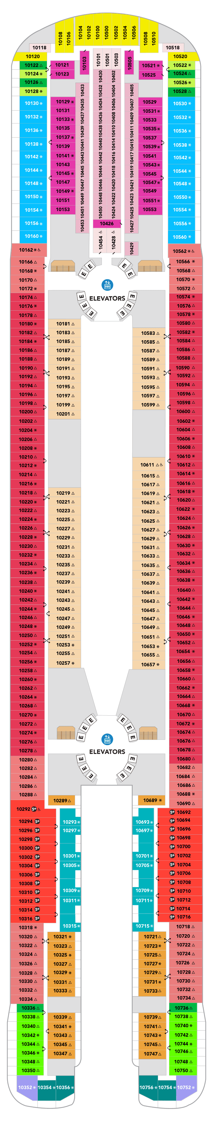 Deck 10 deck plan