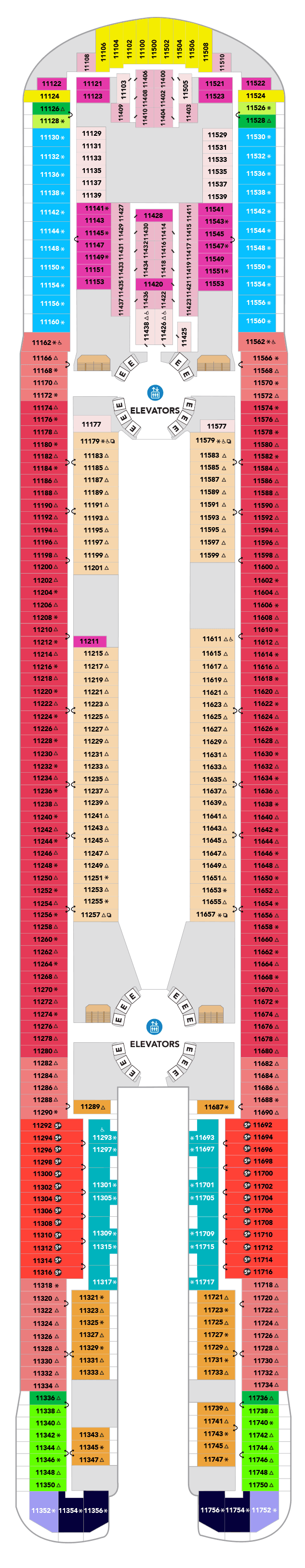 Deck 11 deck plan