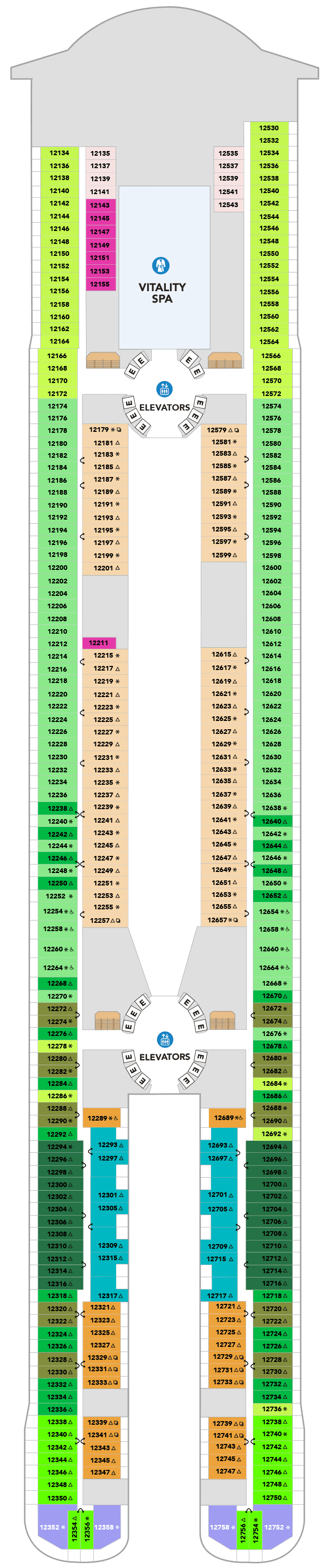Deck 12 deck plan