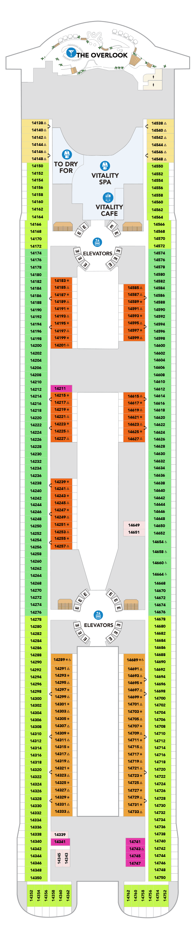 Deck 14 deck plan