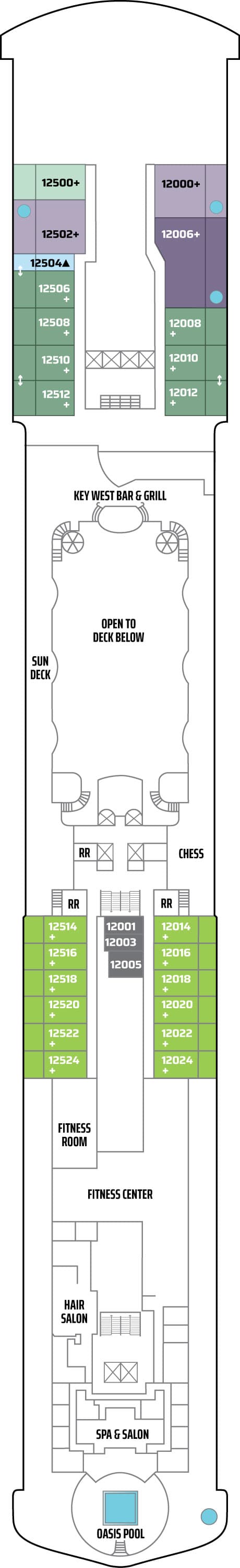 Deck 12 deck plan